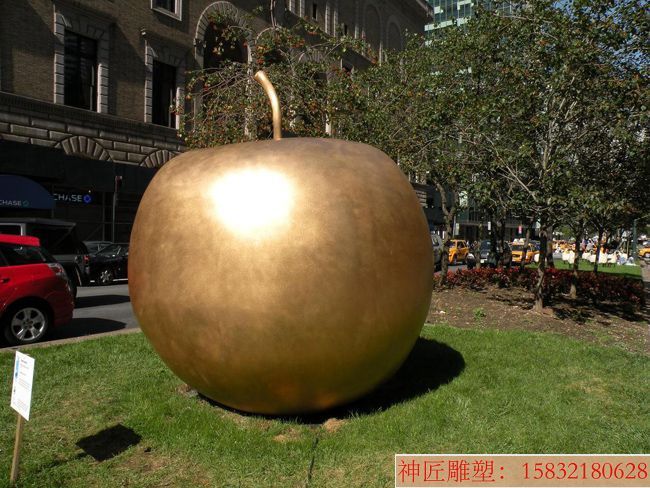 铜苹果雕塑 铸铜苹果雕塑 苹果雕塑图片 苹果雕塑价格